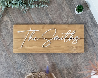 Custom Wood Sign, Personalized Family Name Sign, Wedding Gift, Last Name Pallet Sign, Anniversary Gift, Home Wall Decor