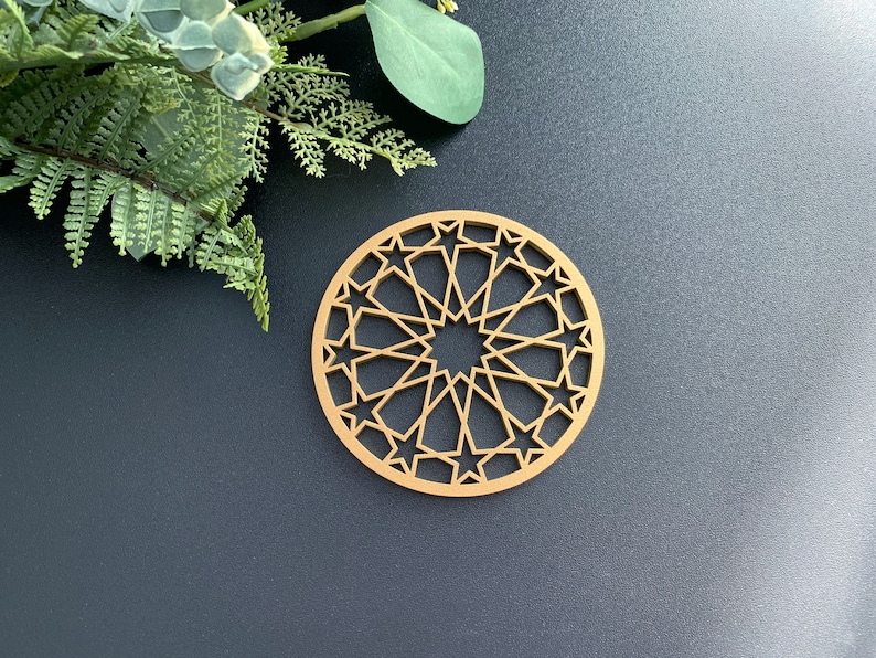 Ramadan Tree Decorations, Islamic Pattern, Baltic Birch Plywood Set of ...