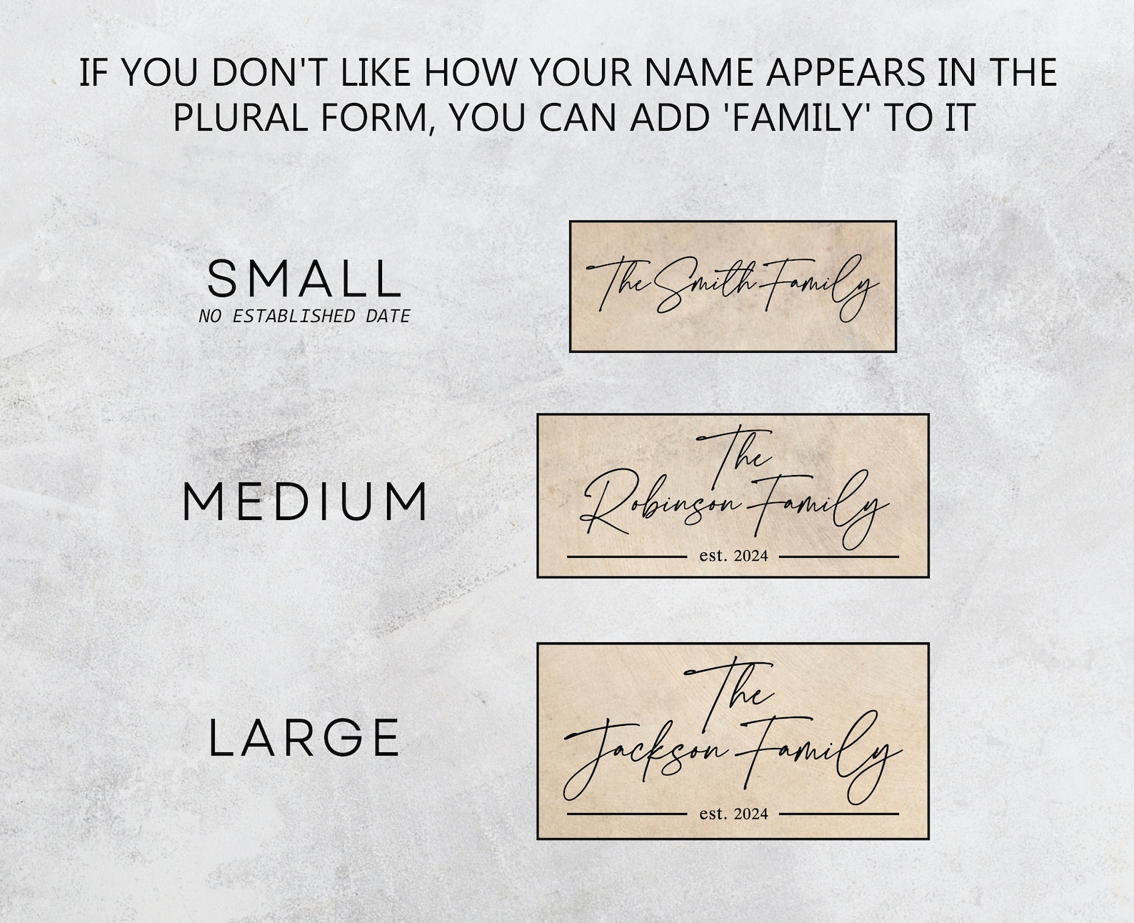 Custom Family Name Wood Sign, 3D Lettering, Wedding Gift - Etsy