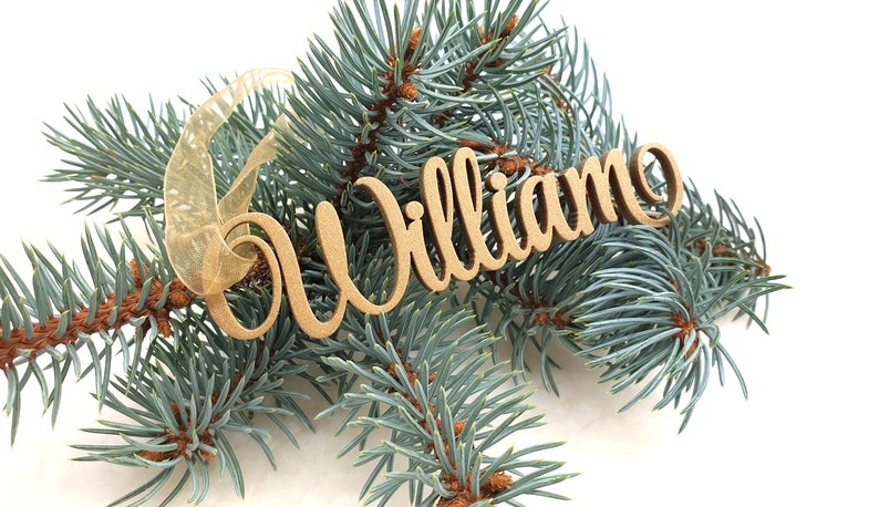 Custom Christmas Stocking Name Tags, Personalized Gift Tags, Wood Name Tags, Dinner Place Card Names, Christmas tree ornament image 4