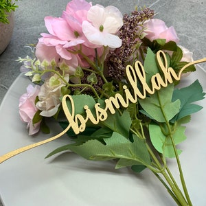 Cartão de lugar Bismillah Ramadan, decoração de Ramadã, decoração de Eid, cartões de lugar de Eid personalizados, ambiente de jantar de Ramadam personalizado, بسم الله