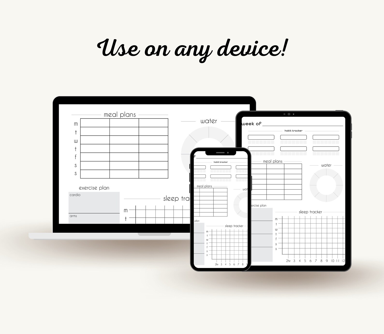 Bullet Journal Health Printable Sheet - Etsy