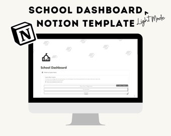 student planner notion template School Dashboard Notion Template