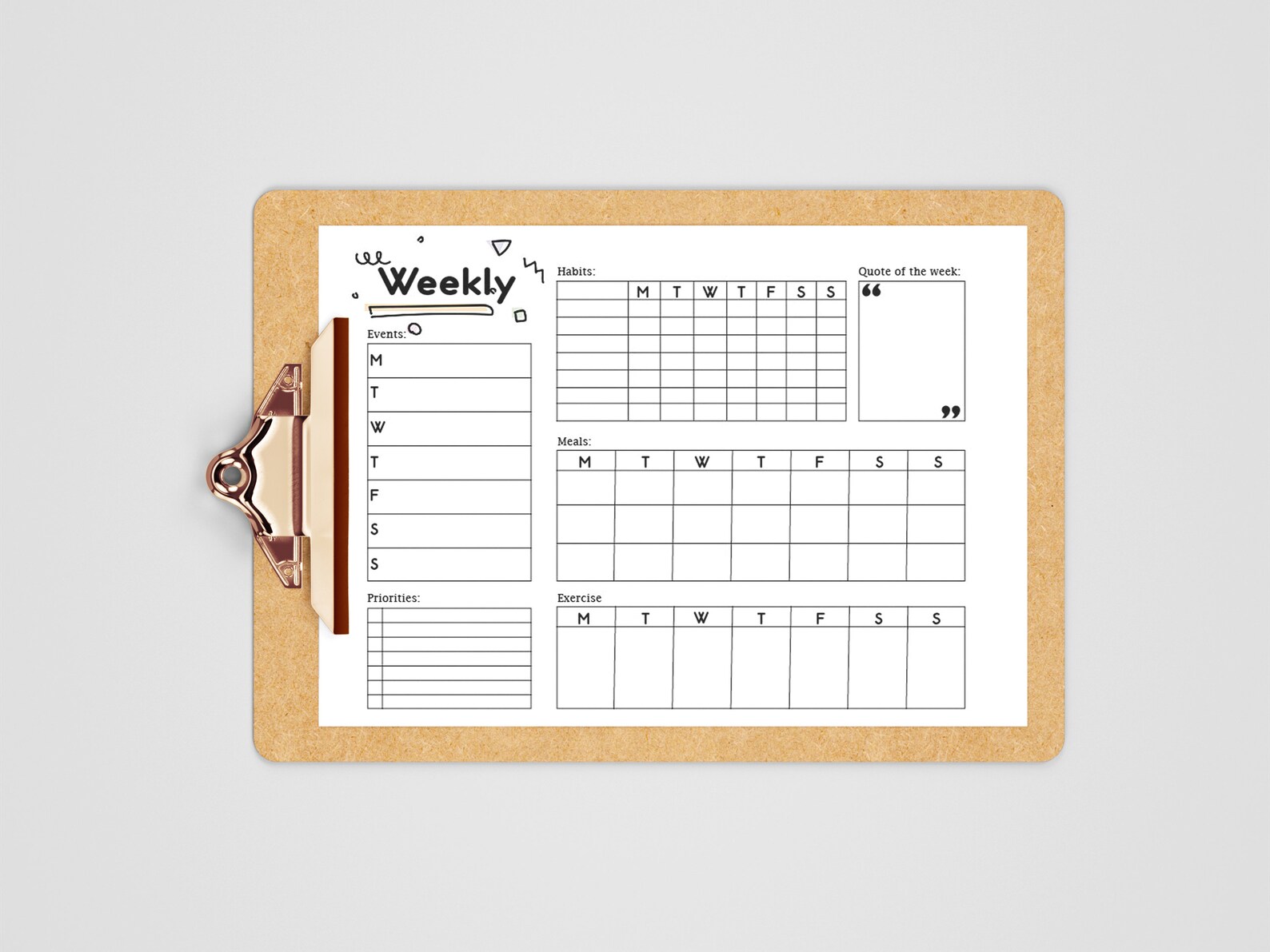 Fun Weekly Planner Printable Sheets - Etsy
