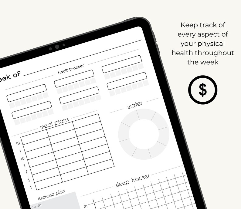 Bullet Journal Health Printable Sheet - Etsy