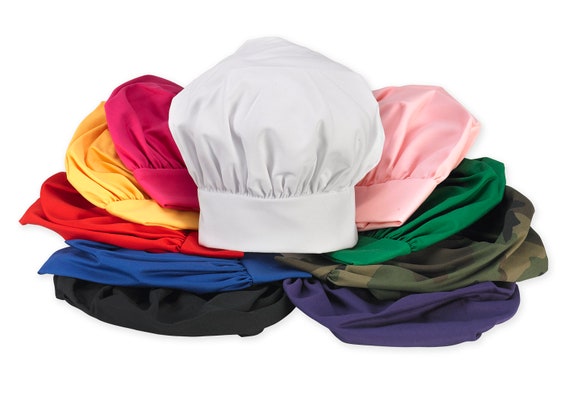 ESHATO Kids Chef Hat, Adjustable Elastic Cotton Cooking Cap