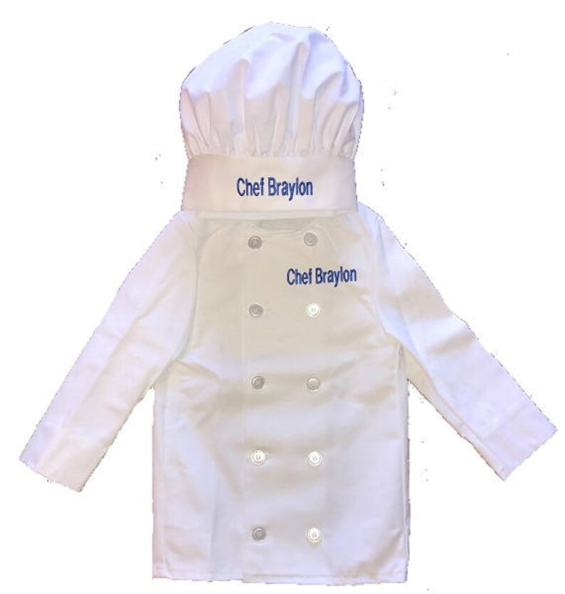 Personalized Kids Chef Coat & Chef Hat Set Kid Chef Jacket Etsy