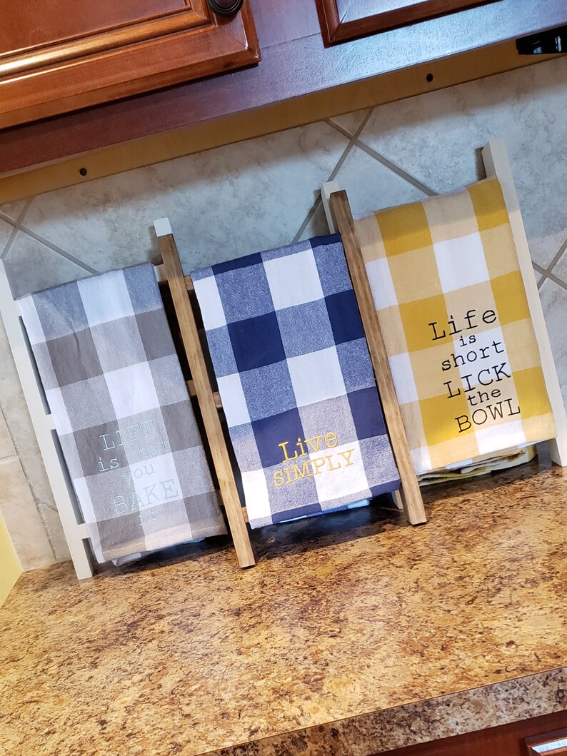 Farmhouse Kitchen Towel Ladder Tea Towel Ladder Kitchen Etsy