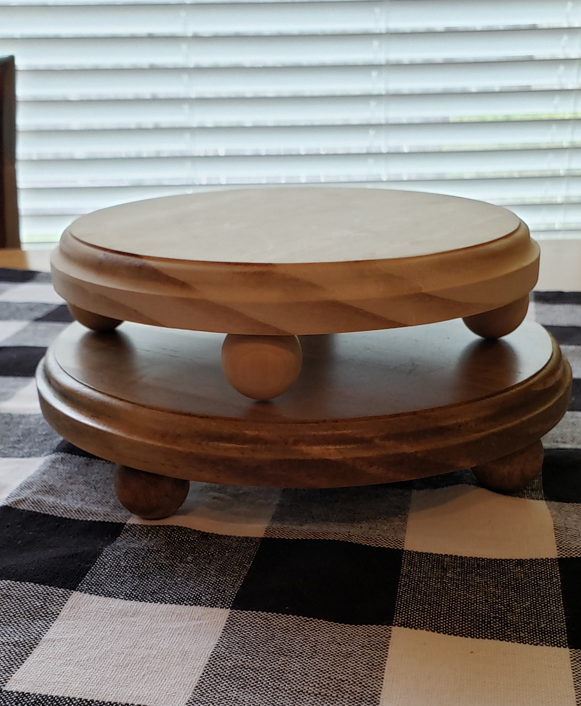 Round Wood Riser Kitchen Riser Home Display Riser Etsy