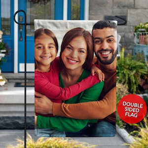 Custom Photo Garden Flag – Personalized Logo or Text, Double-Sided