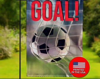 Soccer Goal Garden Flag – Double Sided Sports Banner