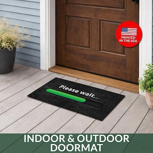 Please Wait Your Visit Is Important Doormat - Tech Humor Entry Mat Decor