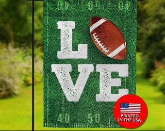 Football Love Garden Flag – Double Sided, Sports Fan Decor