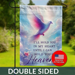 Soaring Dove Memorial Flag – Peaceful Clouds, Double Sided