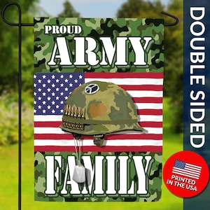 Proud Army Family Garden Flag – US Army Flag, Military Garden Flag, Memorial Day Flag, Army Family Flag, American Patriotic Flag