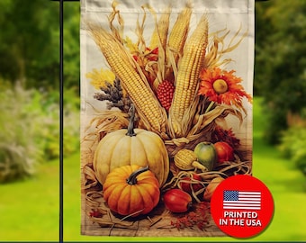 Sunflower Harvest Garden Flag - Double Sided Fall Decor