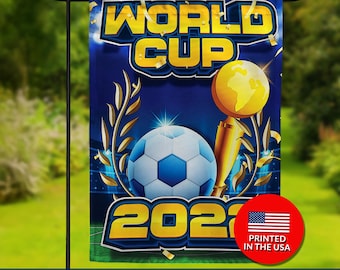 World Cup 2022 Flag – Double Sided Soccer Championship Decor