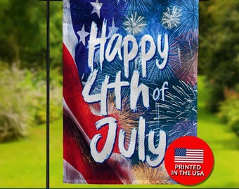 Happy 4th of July Garden Flag – Patriotic USA Decor