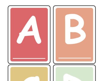 Printable Alphabet Flashcards Instant digital Download toddler | Etsy