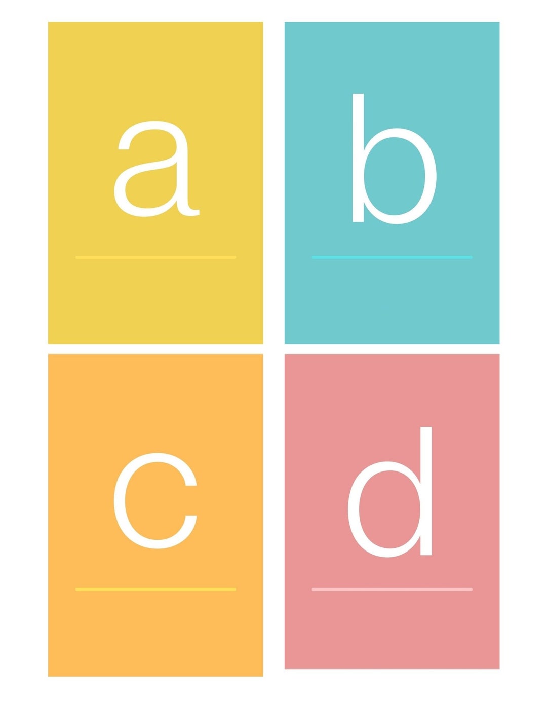 Printable,alphabet Flashcards, Lowercase, Lower Case, Toddler Learning