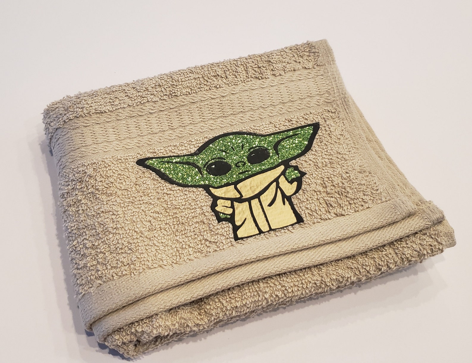 Baby Yoda inspired decorative hand towel Etsy