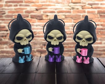 NOT until ive had my coffee keychains. Pack of 3 different colors. Adorable reaper in bunny slippers.