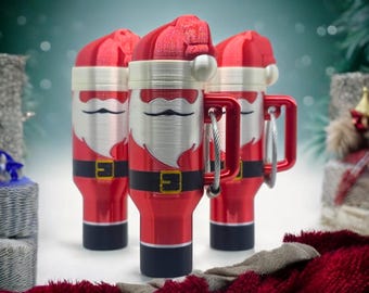 Pack of 3 Santa inspired Chapstick Holder keychain - Drink Tumbler | Unique Lip Balm Holder | Perfect Gift for Christmas