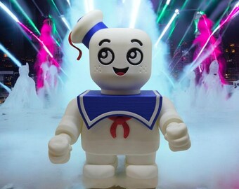 Chunkiez Puft Marshmallow Figure : Iconic Ghostly Character for Your Brick Display Adventures! Perfect for Collectors and Ghostbuster Fans