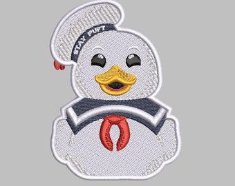 4"x4"  Marshmallow Ducky Duckie Digital Download only for 4x4 and larger hoops Embroidery File for towels, bibs, blankets, Ghost chase Puft