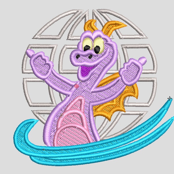 Figment Imagination Machine Embroidery FIle. 4"x4" for koozies.  Digital Download