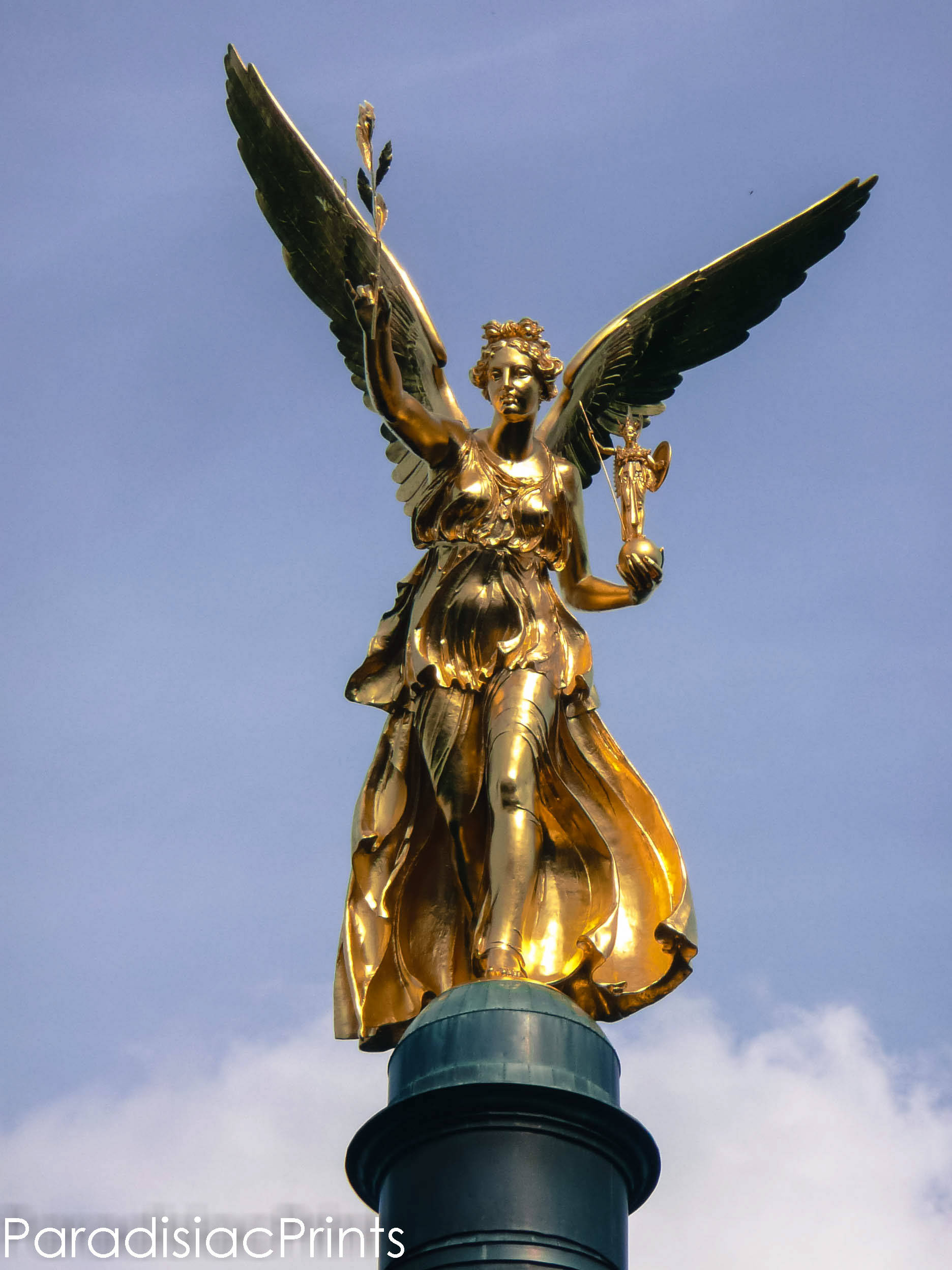 Goldenen Engel Statue Wien Statuen Österreich Sommerzeit Etsy