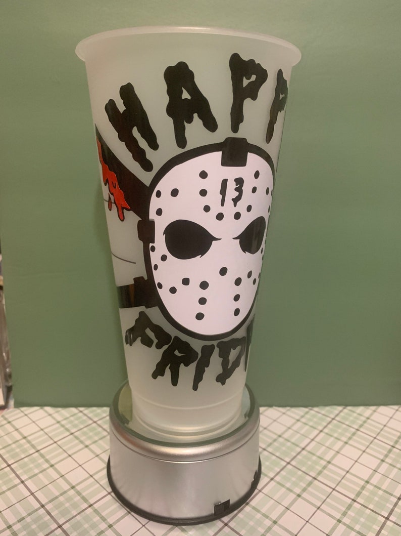 horror theme horror movie cup Friday the 13th horror film Starbucks cup