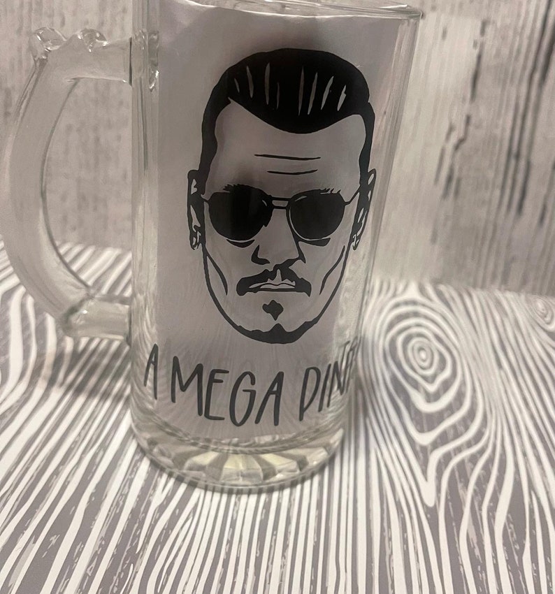 Mega Pint Johnny Depp Johnny Depp Glass Etsy