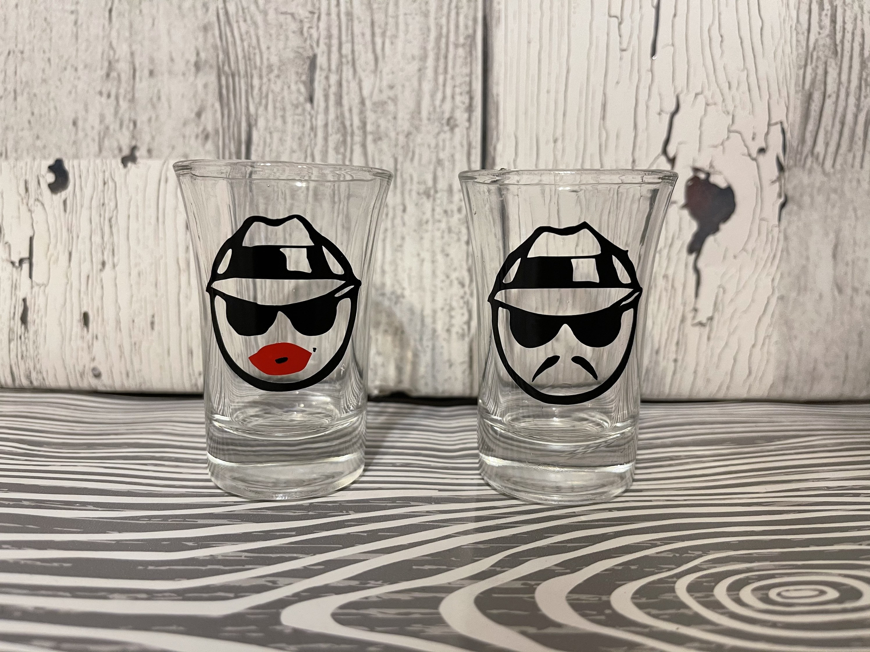 Lowrider couple shot glasses, cholo shot glass, chola shot glass, oldies glass, brown pride, chicano