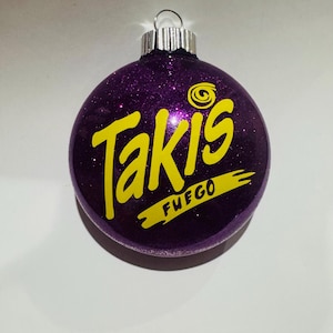chips ornaments, takis, custom ornament, gift exchange, gift ideas, glitter ornaments, custom