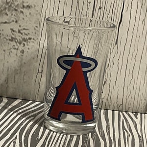 Los Angeles Angels, Angels shot glass, baseball shot glass, sport shot glasses, sport glass, MLB, Custom shot glass
