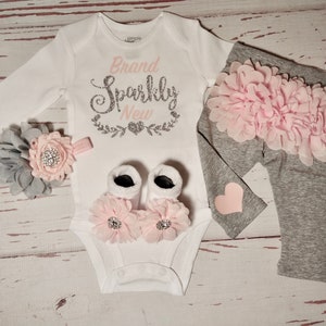 Baby Girl Outfits Baby Girl Clothes Newborn Girl Coming Home Outfit New Born New Baby Gift Baby Girl Personalized Gift Going Home Outfit