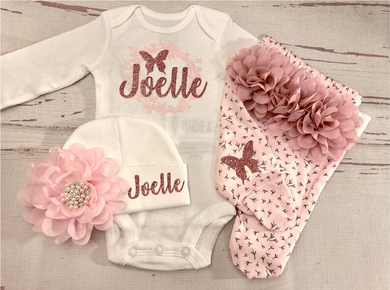 Baby Girl Coming Home Outfit Baby Girl Clothes Personalized Etsy