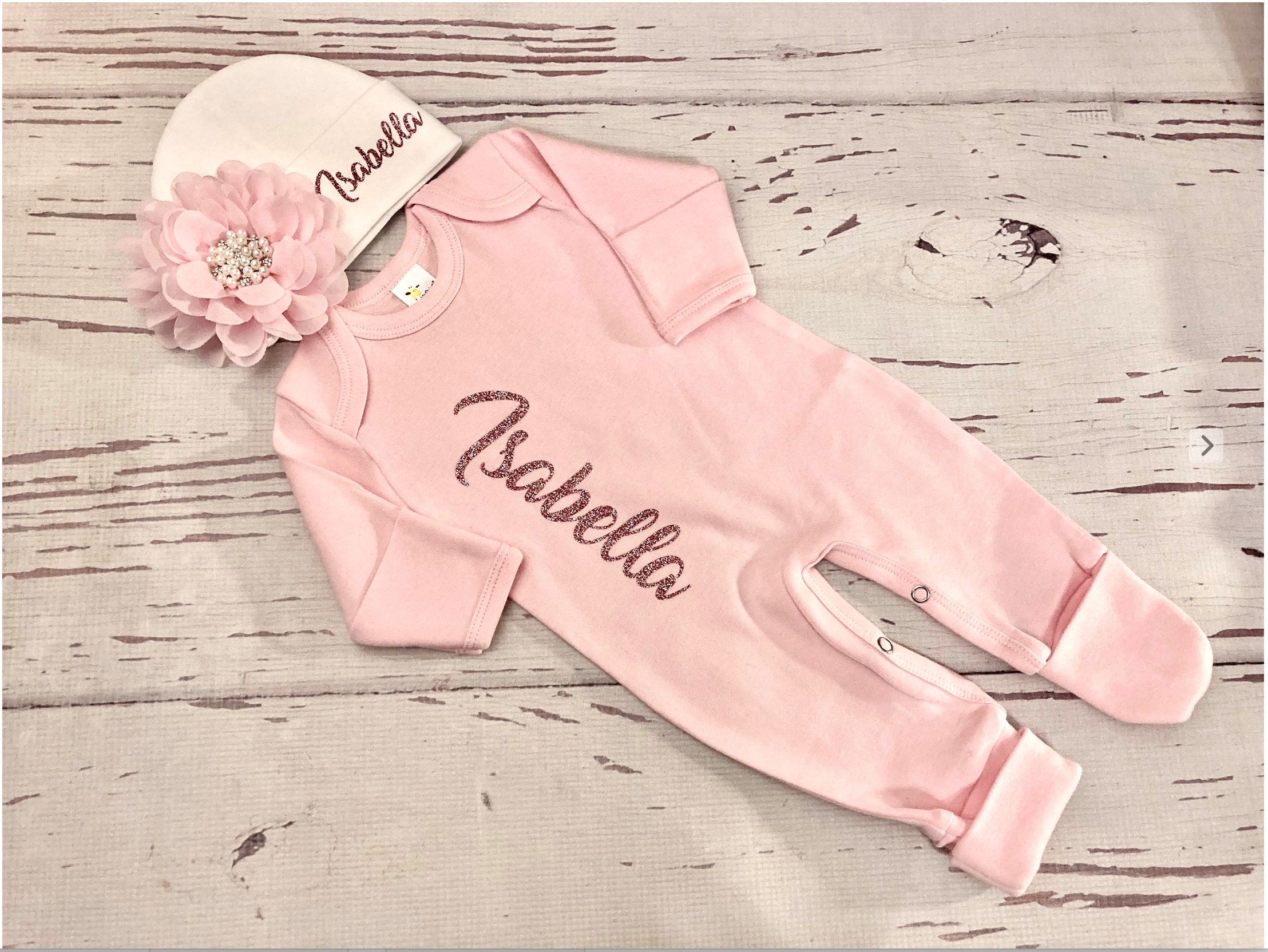 Baby Girl Coming Home Outfit Personalized Newborn Baby Girl Sleeper — free download