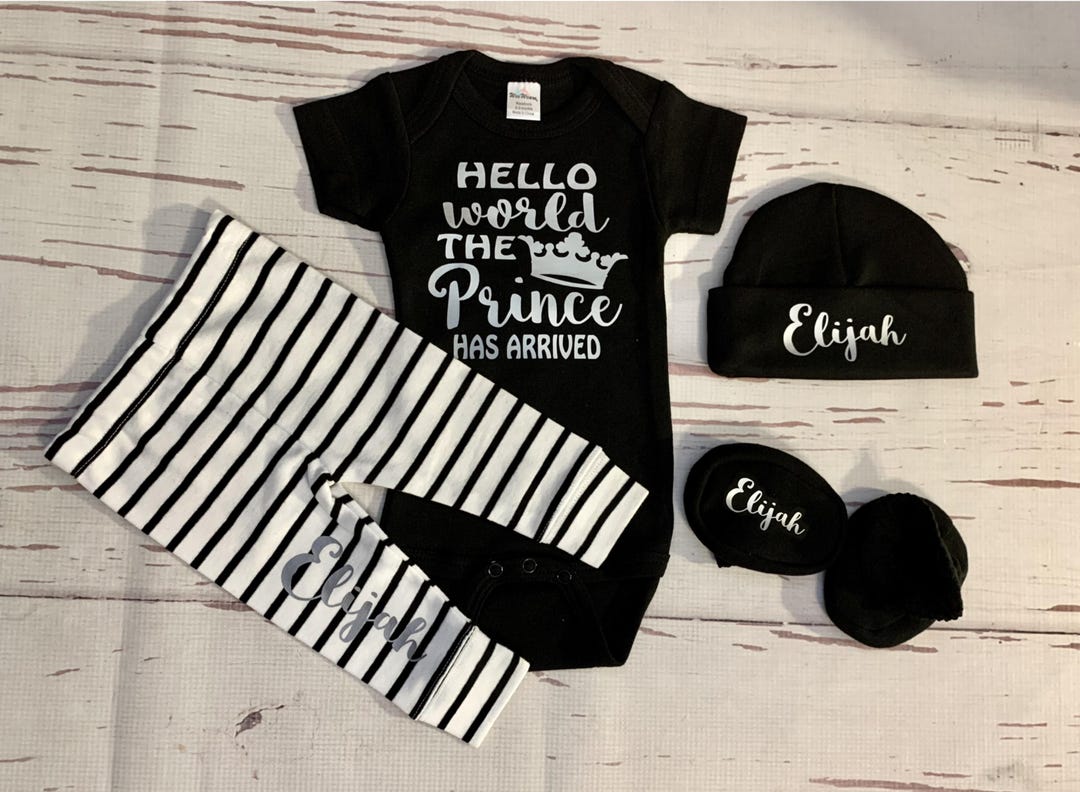 Newborn Baby Boy Coming Home Outfit Baby Boy Clothes Personalized ...