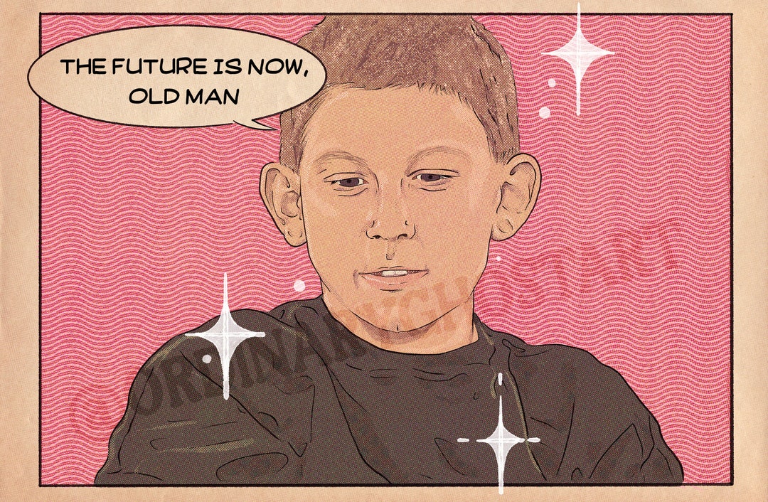 The Future is Now Old Man Malcolm in the Middle Print Etsy