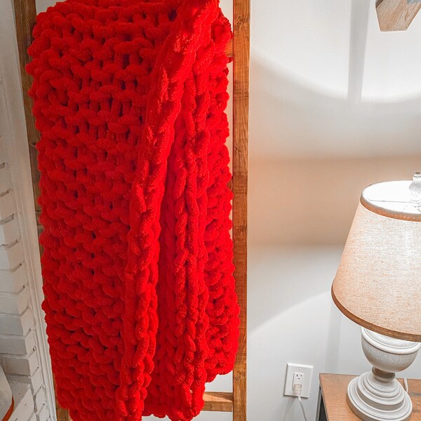 Chunky Knit Blanket Etsy