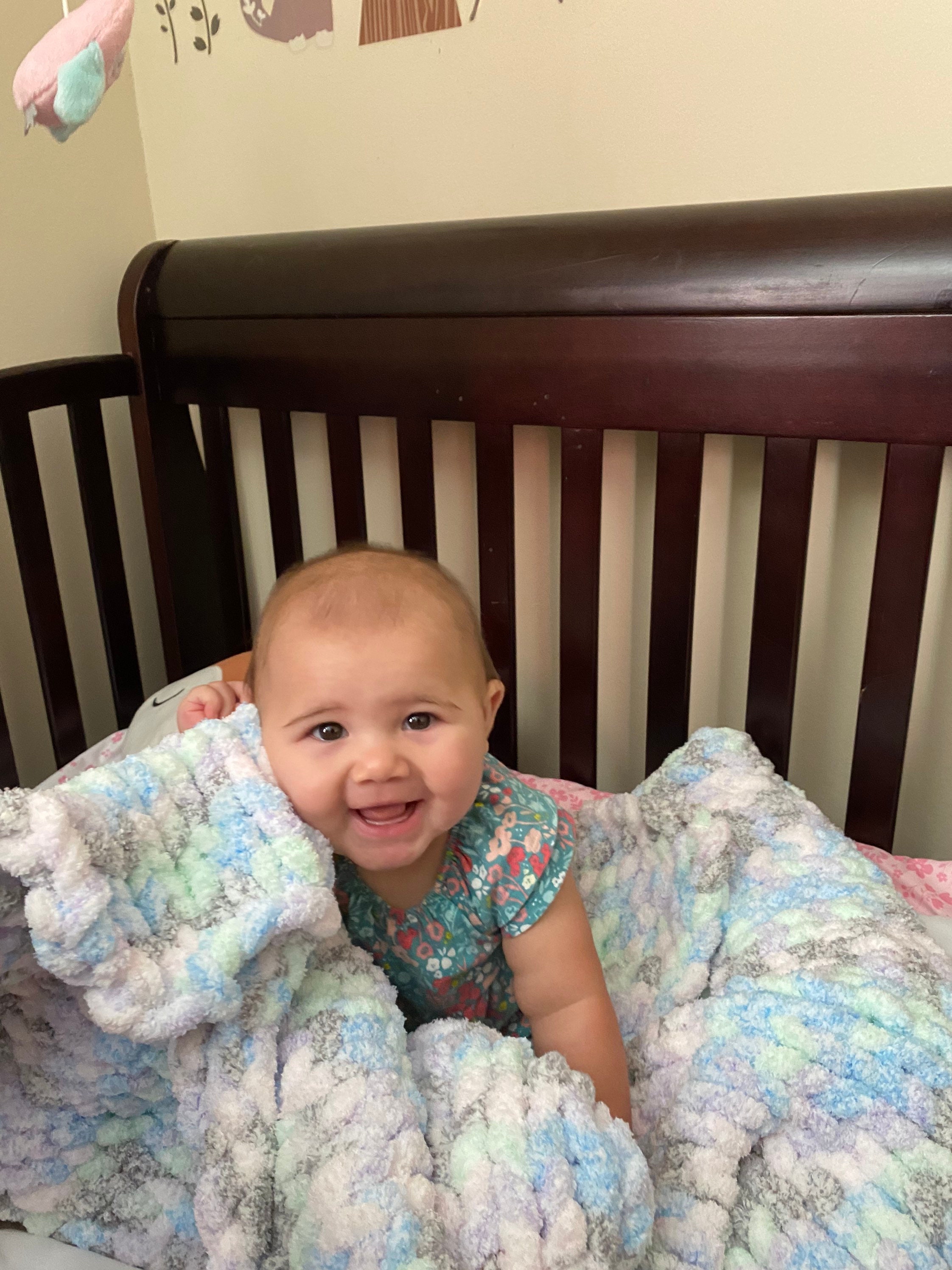 Fall Asleep Faster Cuddly Knit Baby Blanket Vegan Friendly Etsy