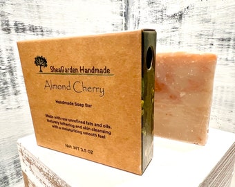 Almond Cherries Soap Bar, 3.5 Ounces