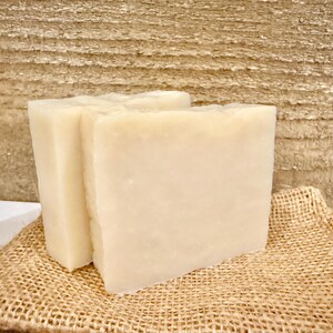 Unscented Shea Butter Soap, Hypoallergenic for Sensitive Skin, Handmade All Natural, Vegan image 2
