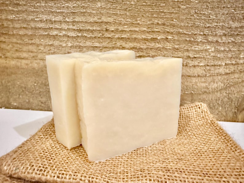 Unscented Shea Butter Soap, Hypoallergenic for Sensitive Skin, Handmade All Natural, Vegan image 2