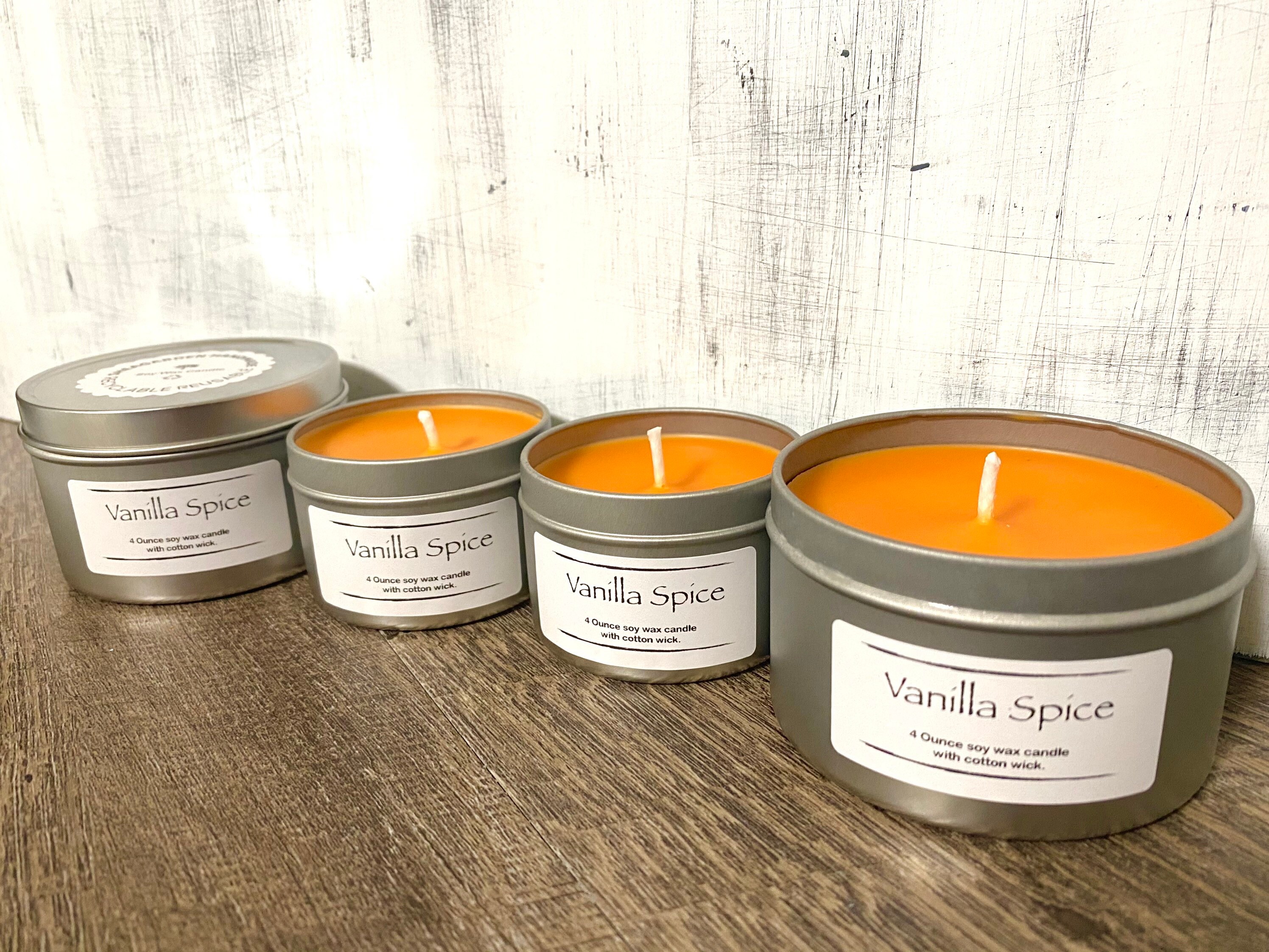 Vanilla Spice Scented Soy Wax Candle Hand Poured Candle With Etsy
