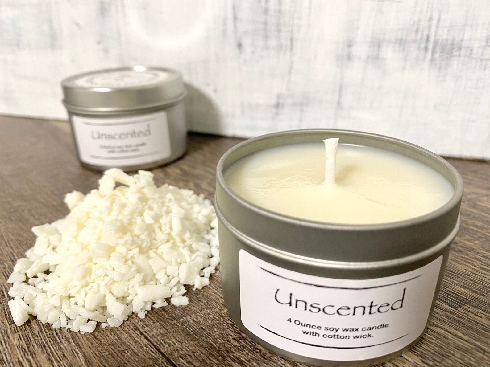 Unscented Soy Wax Candle Handmade Candle With Reusable Eco Etsy
