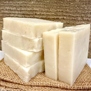 Unscented Shea Butter Soap, Hypoallergenic for Sensitive Skin, Handmade All Natural, Vegan image 5