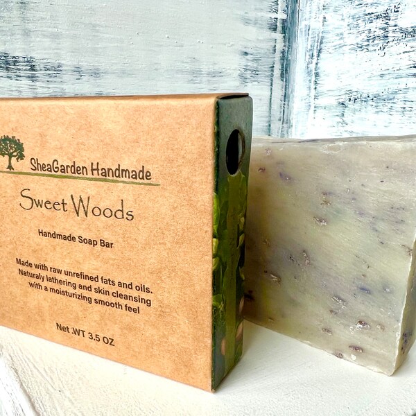 Sweet Woods, Handcrafted Soap Bar, Essential Oil Soap, Hippie Scented Soap, Floral Woodsy